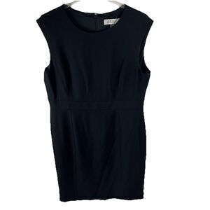 Kasper Women’s Black Sleeveless Sheath Dress Size 16 Lined Work Office Career